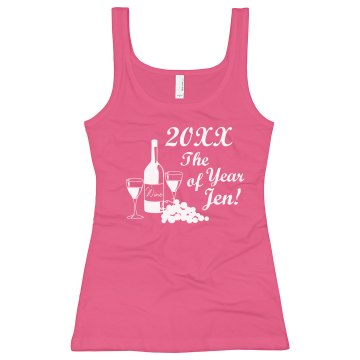 New Year Of Jen Junior Fit Bella Longer Length 1x1 Rib Tank Top