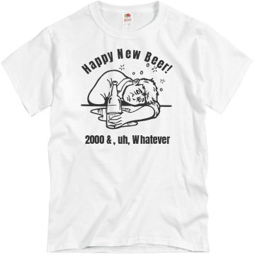Happy New Beer Unisex Gildan Heavy Cotton Crew Neck Tee