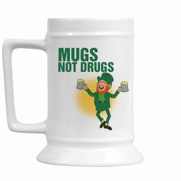 Mugs Not Drugs Stein 16oz Ceramic Stein