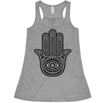 Hamsa Hand Misses Bella Flowy Boxy Lightweight Crop Tank