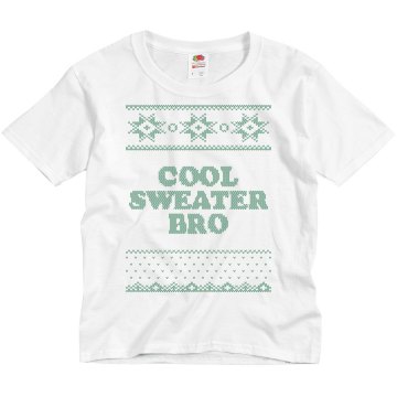 Ugly Sweater Bro Youth Basic Gildan Heavy Cotton Crew Neck Tee