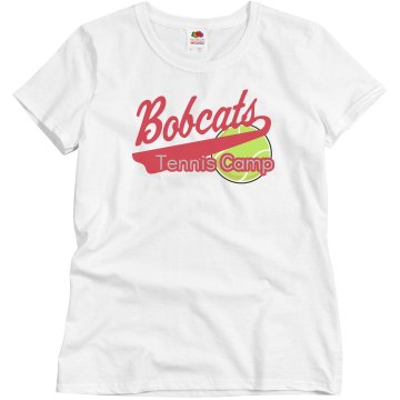 Bobcats Tennis Camp Misses Relaxed Fit Basic Gildan Heavy Cotton Tee