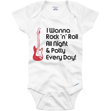 Rock 'n' Roll All Night Infant Gerber Onesies