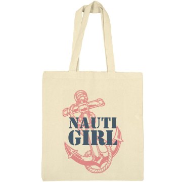 Nauti Girl Navy Tote Liberty Bags Canvas Bargain Tote Bag