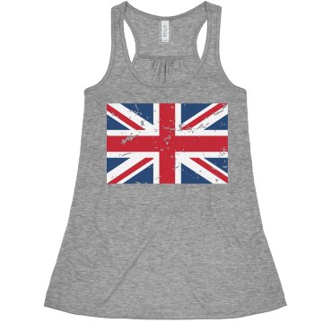 Union Jack Fashion Crop Misses Bella Flowy Boxy Lightweight Crop Tank