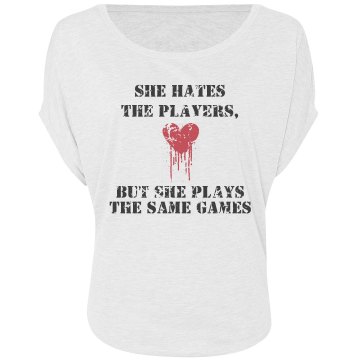 She Hates the Players Misses Bella Flowy Draped Sleeve Dolman