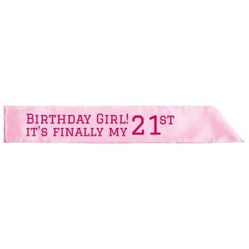 Birthday Girl Sash Adult Satin Party Sash