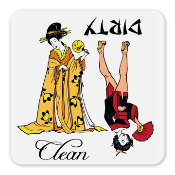 Clean Or Dirty Dishes Square Magnet