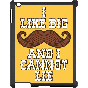 I Like Big Mustaches Black iPad Snap-on Case