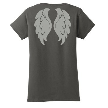 Angel Wings Misses Relaxed Fit Gildan Heavy Cotton Tee