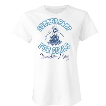 Summer Camp Tee Junior Fit Bella Sheer Longer Length Rib Tee
