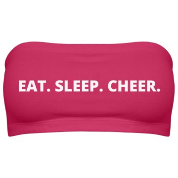 Eat. Sleep. Cheer. Junior Fit Bella Sheer Longer Length Rib Tank Top