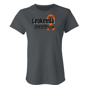 Leukemia Survivor Junior Fit Bella Crewneck Jersey Tee