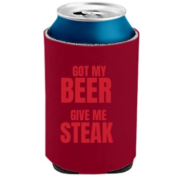Got Beer Need Steak The Official KOOZIE Can Kooler