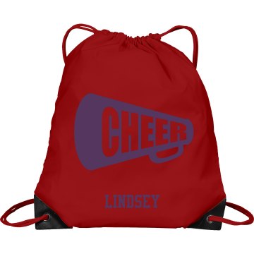 Drawstring Pink Cheer Bag Port & Company Drawstring Cinch Bag