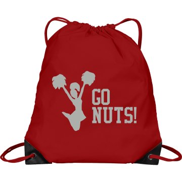 Go Nuts Cheer Bag Port & Company Drawstring Cinch Bag