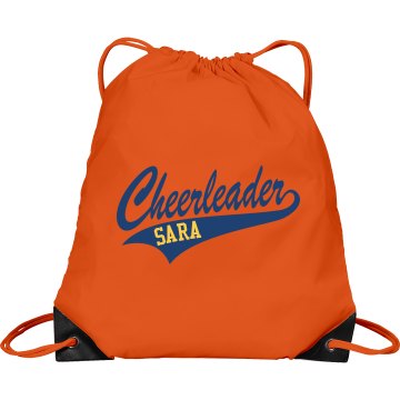 Cheerleader Script Bag Port & Company Drawstring Cinch Bag