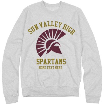 Spartan Mascot Hoodie Unisex Gildan Heavy Blend Sweatshirt
