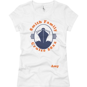 Smith Family Cruise Tee Junior Fit Basic Bella Favorite Tee