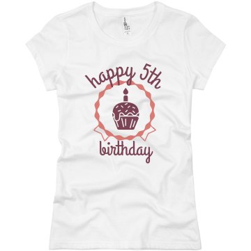 Happy 5th Birthday Lexi Junior Fit Basic Bella Favorite Tee