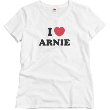 I Heart Arnie Misses Relaxed Fit Basic Gildan Ultra Cotton Tee