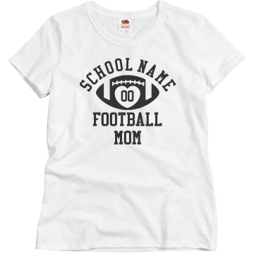 Football Mom Ringer Tee Junior Fit Bella 1x1 Rib Ringer Tee