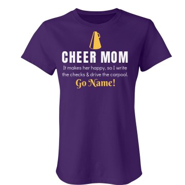 Cheer Mom Junior Fit Bella Sheer Longer Length Rib Tee