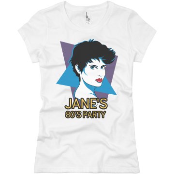 Jane's 80's Party Junior Fit Basic Bella Favorite Tee
