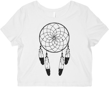 Dreamcatcher Top Misses Bella Flowy Boxy Lightweight Crop Tee