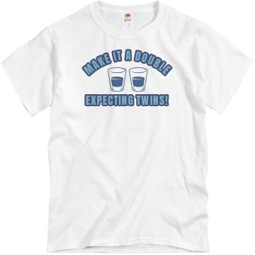 Twins Make it a Double Unisex Basic Gildan Heavy Cotton Crew Neck Tee