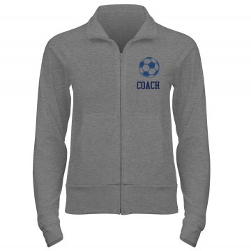 Soccer Coach & Mom  Junior Fit Bella Cadet Zip Track Jacket