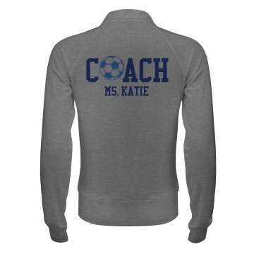 Soccer Coach & Mom  Junior Fit Bella Cadet Zip Track Jacket