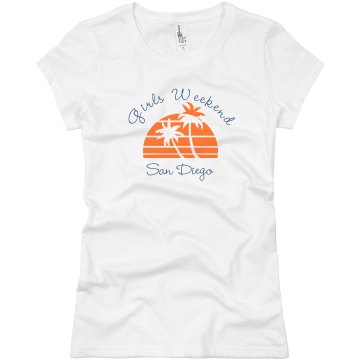 Girls Weekend California Junior Fit Basic Bella Favorite Tee