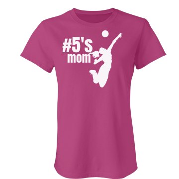 [insert number]'s Mom Junior Fit Bella 1x1 Rib V-Neck Tee