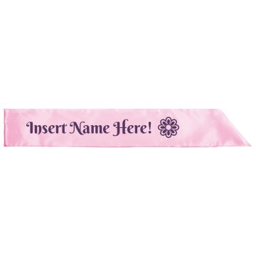 Design Your Own Sash Adult Satin Party Sash