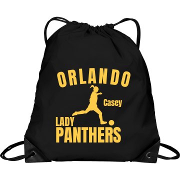 Lady Panther Soccer Bag Port & Company Drawstring Cinch Bag