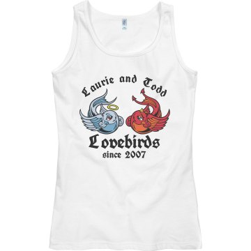 Lovebirds Junior Fit Bella Sheer Longer Length Rib Tank Top