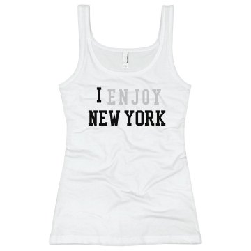 I Enjoy NY Junior Fit Bella Sheer Longer Length Rib Tank Top