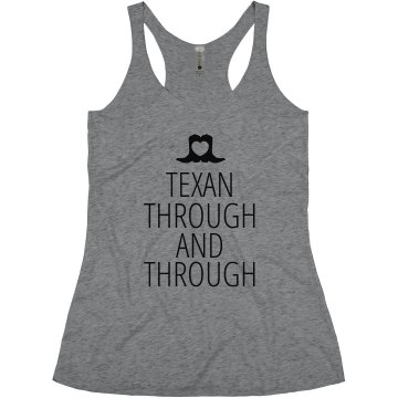 Pure Texan Junior Fit Bella 1x1 Rib Cap Sleeve Raglan Tee