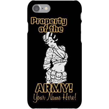 Property of the Army Plastic iPhone 5 Case Black