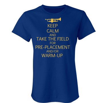 Keep Calm Marching Band Junior Fit Bella Crewneck Jersey Tee