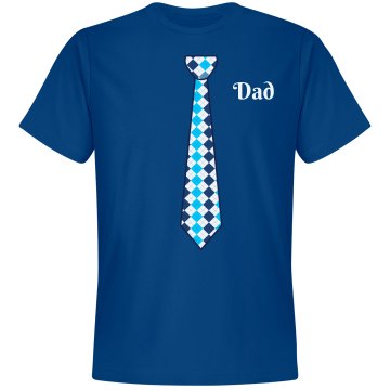 Dad Blue Neck Tie Unisex Gildan Heavy Cotton Crew Neck Tee
