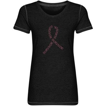 Rhinestone Survivor Alo Women's Bamboo Crew Neck Tee