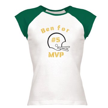 Football MVP Junior Fit Bella 1x1 Rib Ringer Tee