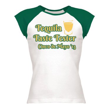 May 5th Tequila Taster Junior Fit Bella 1x1 Rib Ringer Tee