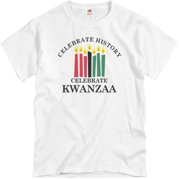 Celebrate Kwanzaa Unisex Basic Gildan Heavy Cotton Crew Neck Tee