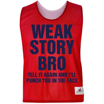 Weak Story Bro Pinnie Badger Sport Lacrosse Reversible Practice Pinnie