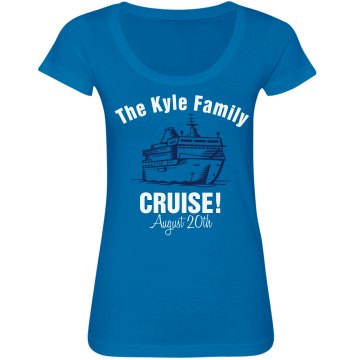 The Kyle Cruise Tee Junior Fit Bella Sheer Longer Length Scoopneck Tee