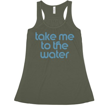 Take Me to the Water Misses American Apparel Neon Oversized Crop Tank