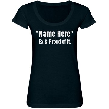 Name's Ex Junior Fit Bella Sheer Longer Length Scoopneck Tee
